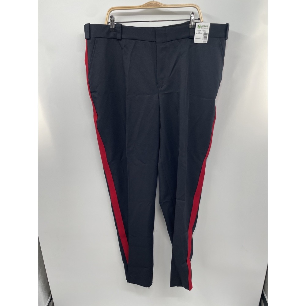 Horace Small Sentry Pants Women's 24R Black Side Red Stripe Straight Classic NWT